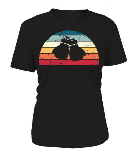 Retro Boxing Sunset Vintage Boxer Sunrise Women's T-Shirt