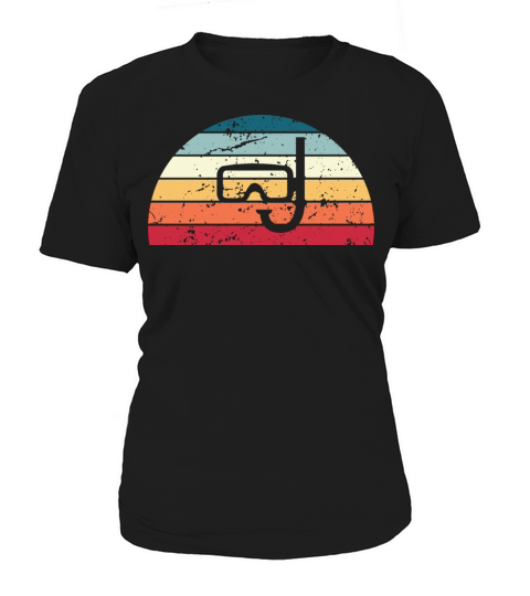 Retro Snorkelling Sunset Vintage diving Sunrise Women's T-Shirt