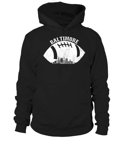 Baltimore Skyline Football Fan Vintage Baltimore Hoodie Unisex