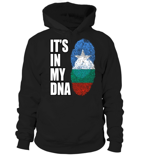 Somali And Bulgarian Vintage Heritage DNA Flag Hoodie Unisex