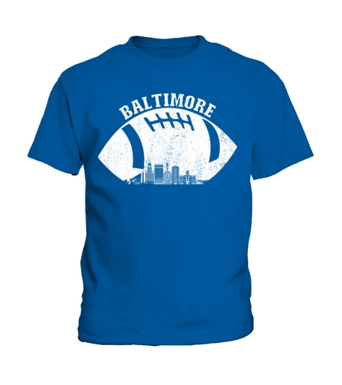Baltimore Skyline Football Fan Vintage Baltimore Kids T-Shirt