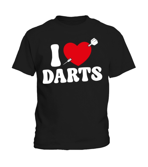 Darts Heart Vintage I Love Darts Kids T-Shirt
