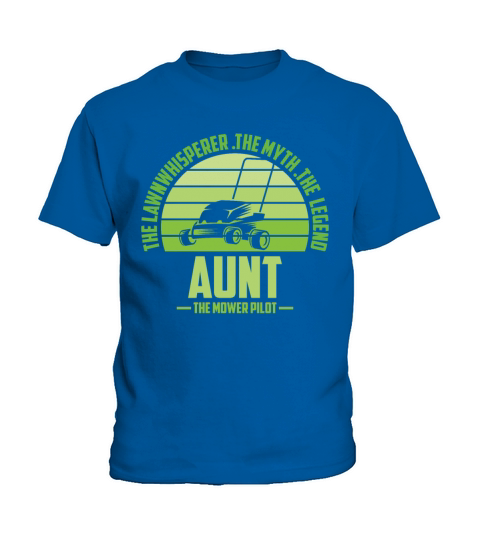 Funny Aunt Lawn Mowing Shirt Lawn Mower Mow Summer Kids T-Shirt