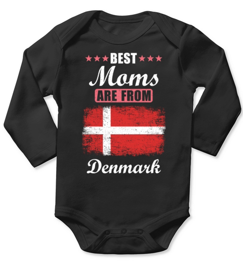 Best Moms are from Denmark Long Sleeve Baby One-Piece