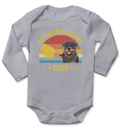 Best Rottweiler Mom Ever Vintage Puppy Lover Gift Long Sleeve Baby One-Piece