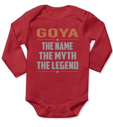 GOYA The Name The Myth The Legend Name Shirts Long Sleeve Baby One-Piece