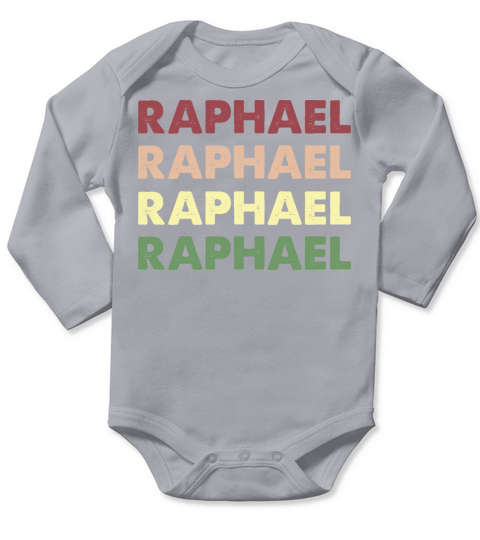 Raphael Shirt - Funny Vintage Personalized Raphael Long Sleeve Baby One-Piece