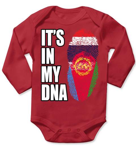 Thai And Eritrean Vintage Heritage DNA Flag Long Sleeve Baby One-Piece