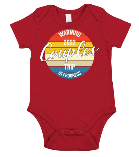 2022 Couples Trip In Progress Retro Vintage Short Sleeve Baby One-Piece