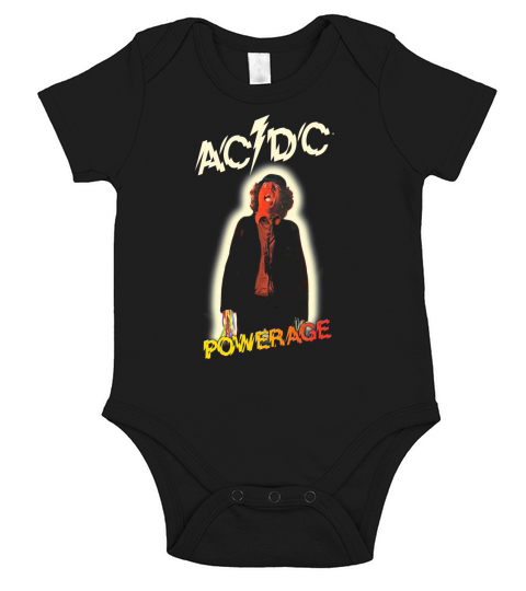 AC/DC Powerage Album 1978 Rock Legend Band Short Sleeve Baby One-Piece
