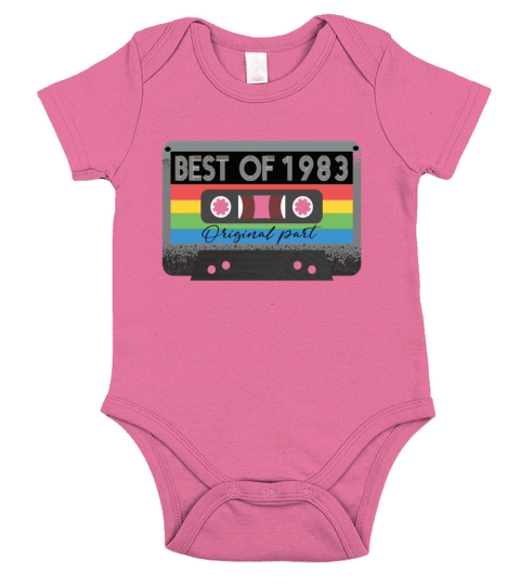 Best Of 1983 Vintage Cassette Retro Birthday Short Sleeve Baby One-Piece