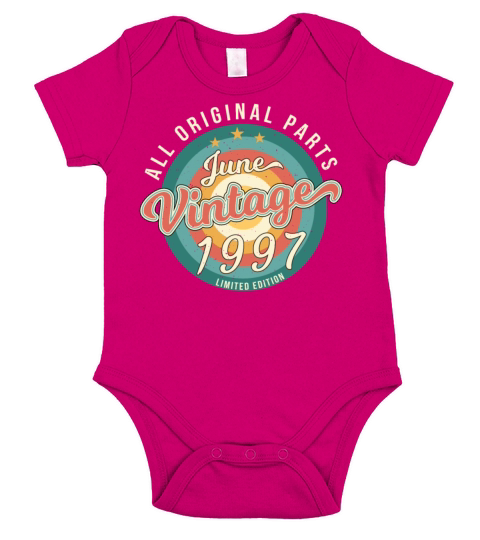 Birth Month June 1997 Short Sleeve Baby One-Piece