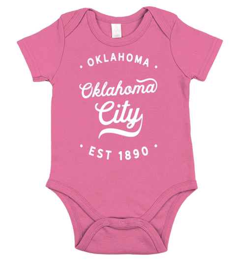 Classic Retro Vintage Oklahoma City 1890 Tshirt Short Sleeve Baby One-Piece