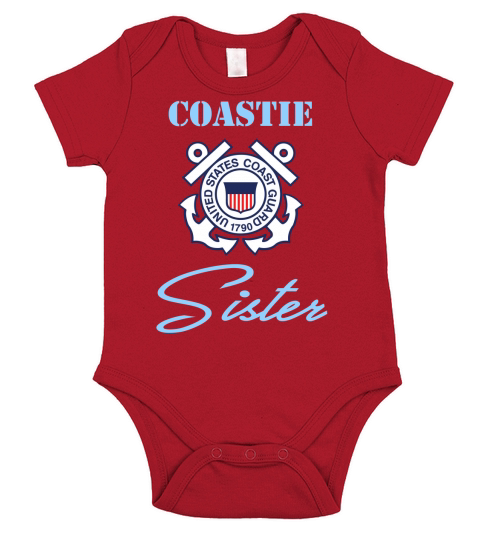 Coastie Sister United States Coast Guard Proud Gift For Woman Short Sleeve Baby One-Piece