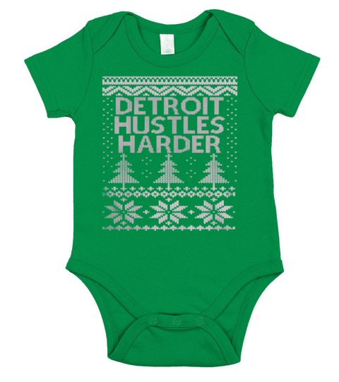 detroit hustles harder shirt Short Sleeve Baby One-Piece