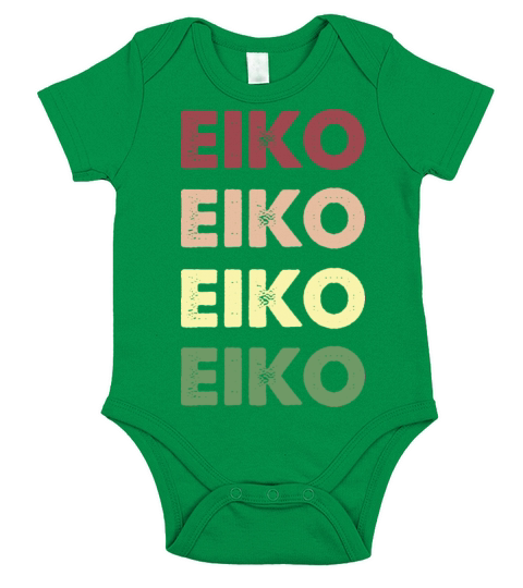 Eiko Shirt - Funny Personalized Name Eiko Short Sleeve Baby One-Piece
