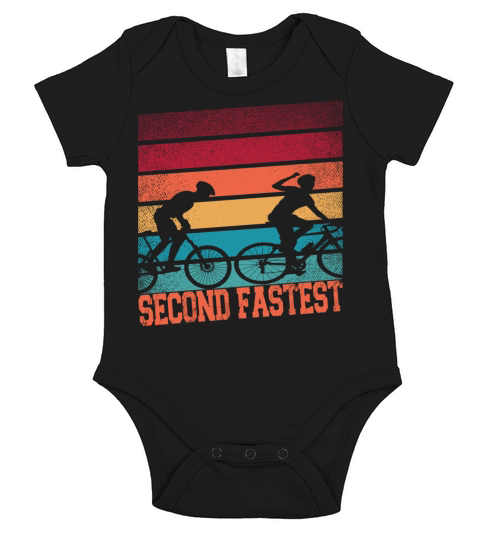 Funny Bike bicycle Cycling Second Fastest Short Sleeve Baby One-Piece
