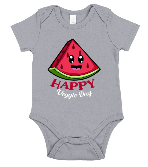 Happy Veggie Day Fruit Vendor Gift Short Sleeve Baby One-Piece