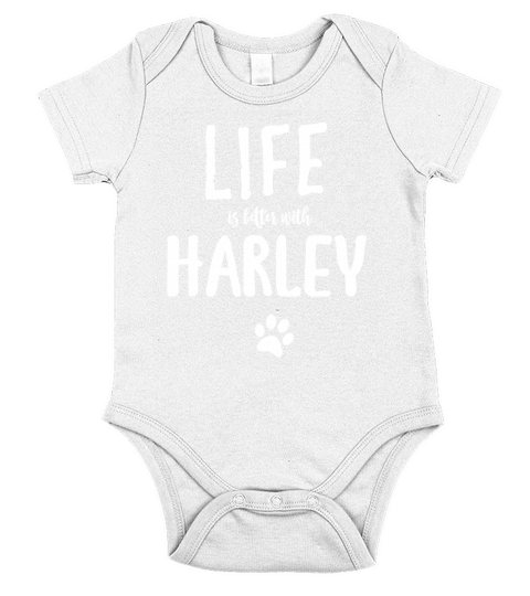 I Love Harley Katzen Geschenk Kind Männer Frauen Katzenname Short Sleeve Baby One-Piece