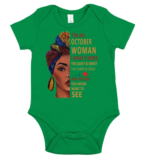 Ich bin eine Oktoberfrau Ich habe 3 Seiten die ruhig und süß sind Short Sleeve Baby One-Piece