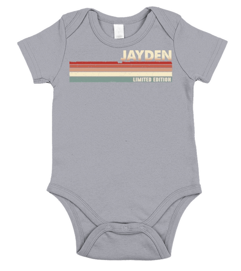 Jayden Funny Retro Vintage Name surname 80s 90s Short Sleeve Baby One-Piece