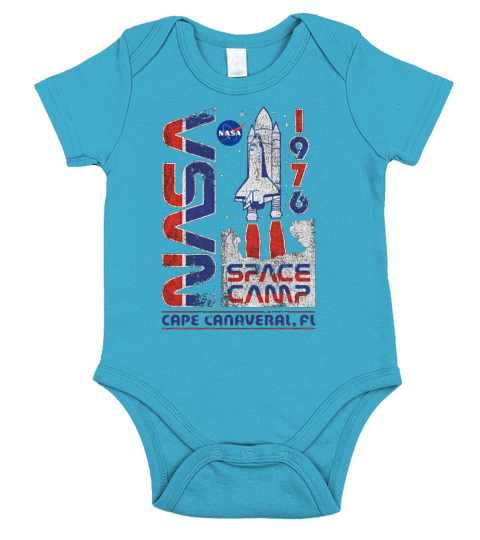 NASA 1976 Space Camp Cape Short Sleeve Baby One-Piece