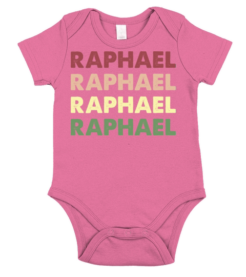 Raphael Shirt - Funny Vintage Personalized Raphael Short Sleeve Baby One-Piece