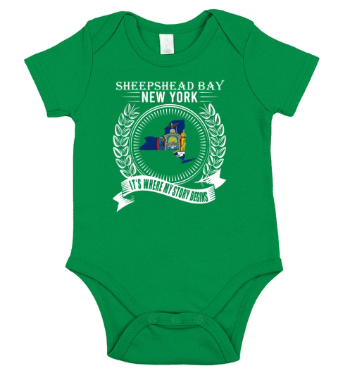 Sheepshead Bay its where my story begins Short Sleeve Baby One-Piece