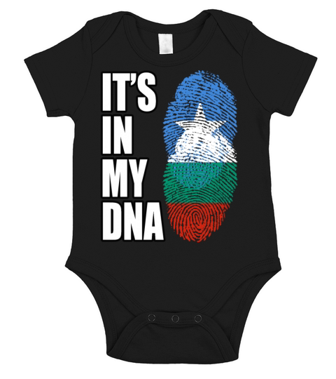 Somali And Bulgarian Vintage Heritage DNA Flag Short Sleeve Baby One-Piece