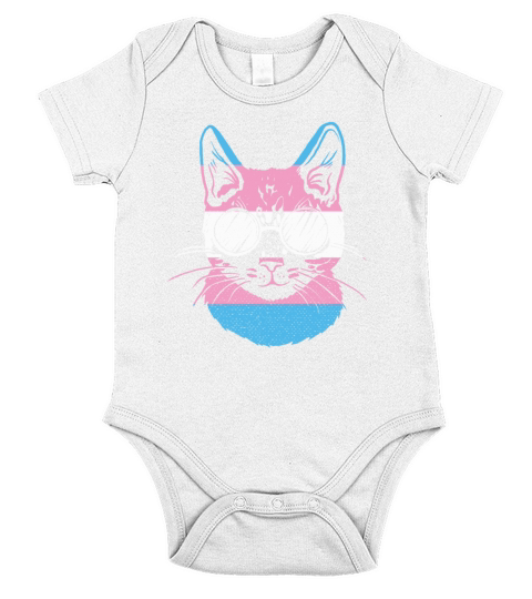 Transgender Cat Kitten Trans LGBTQ Transsexual Short Sleeve Baby One-Piece