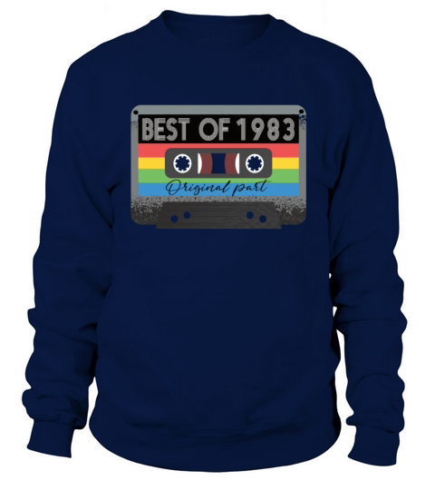 Best Of 1983 Vintage Cassette Retro Birthday Sweatshirt Unisex