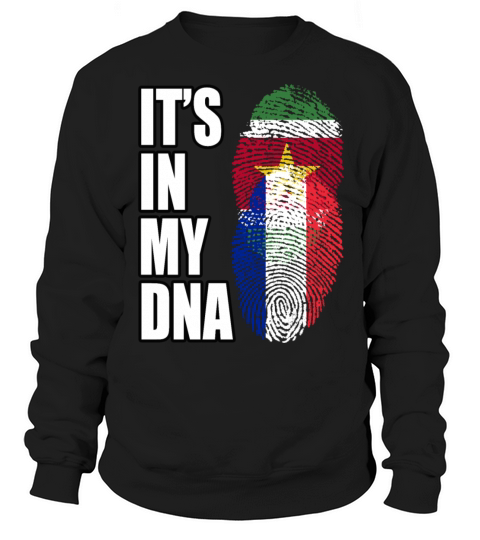 Surinamese And French Vintage Heritage DNA Flag Sweatshirt Unisex