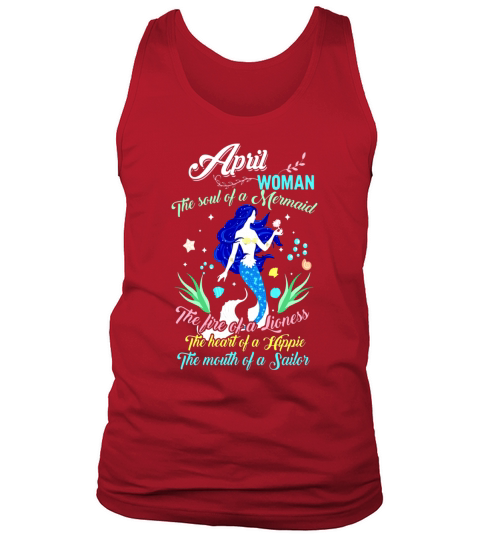 April Woman The Soul Of A Mermaid Glitter T-shirt Tank Top Unisex