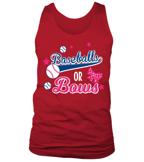 Gender Reveal Party Shirts Funny Baseball Or Bows Shirt Tank Top Unisex