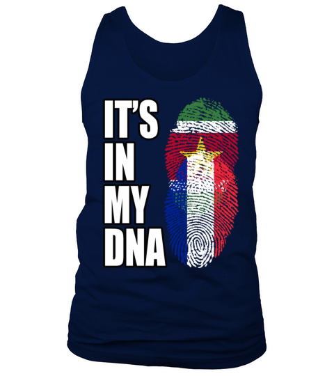 Surinamese And French Vintage Heritage DNA Flag Tank Top Unisex