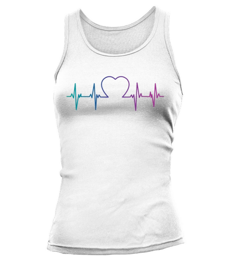 Bisexual Bi Pride Flag Heartbeat Tank top Woman