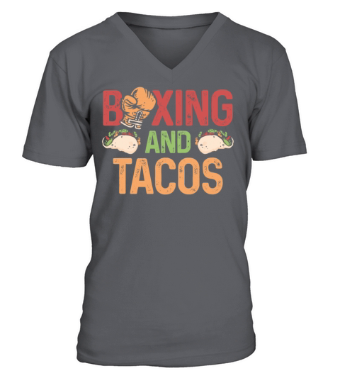 Boxing Tacos Vintage Boxing And V-Neck T-shirt