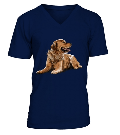 Golden Retriever T-Shirt_12 V-Neck T-shirt