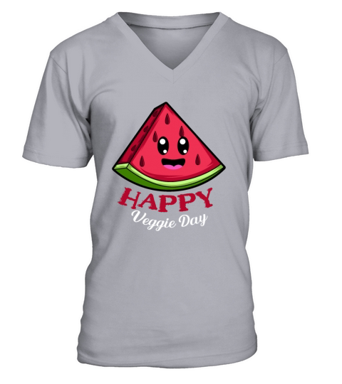 Happy Veggie Day Fruit Vendor Gift V-Neck T-shirt
