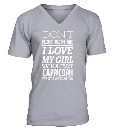 I love my girl she is a crazy Capricorn - Mens Premium T-Shirt V-Neck T-shirt