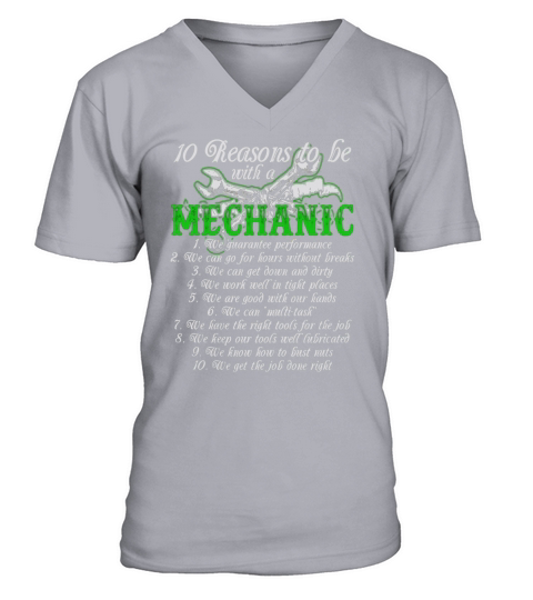 Mechanic Shirt - 10 Reasons To Be With A Mechanic T shirts V-Neck T-shirt