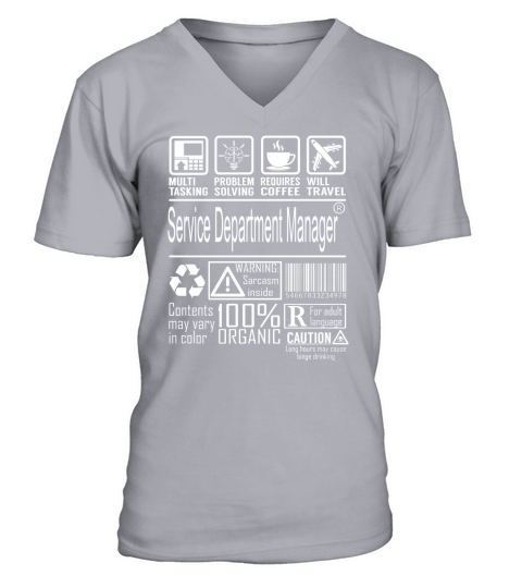 Service Department Manager Multitasking Job Shirts V-Neck T-shirt