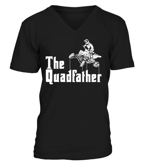 The Quadfather Cool ATV Four Wheeler Quad Bike Gift T-Shirt Black Youth B076C6FK4X 1 V-Neck T-shirt