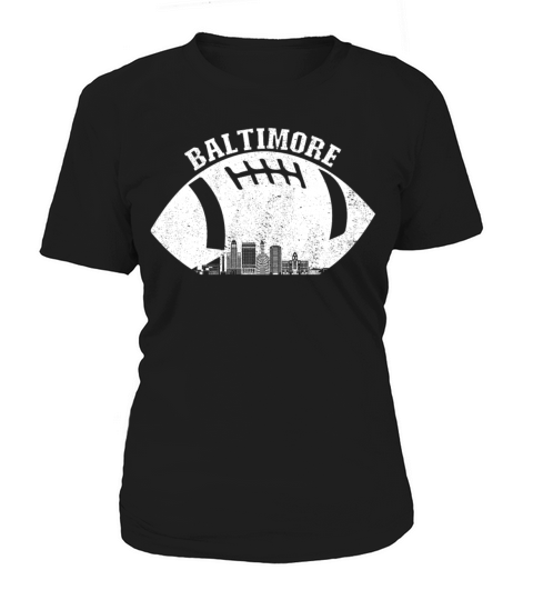 Baltimore Skyline Football Fan Vintage Baltimore Women's T-Shirt