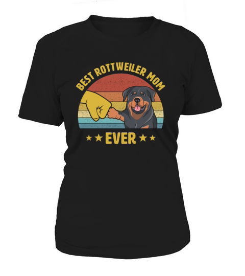Best Rottweiler Mom Ever Vintage Puppy Lover Gift Women's T-Shirt
