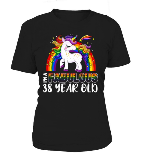 Unicorn Age 38 Years Gay Pride LGBT Pride Month Women's T-Shirt