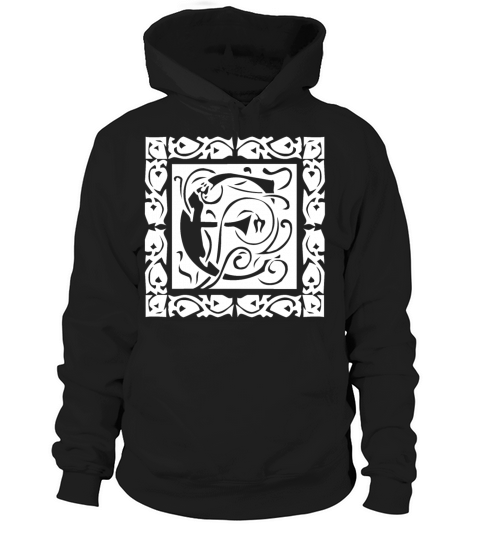 E Capital Letter Initial Monogram Alphabet Name Hoodie Unisex