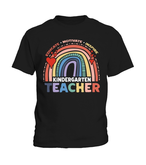 Educate Motivate Inspire Kindergarten Teacher Kids T-Shirt