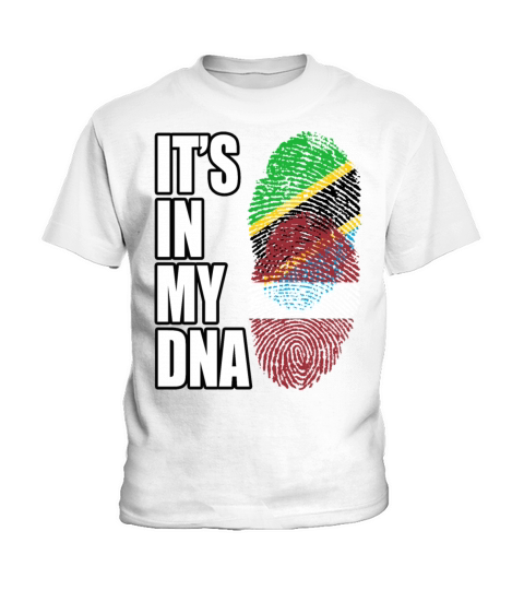 Tanzanian And Latvian Vintage Heritage DNA Flag Kids T-Shirt