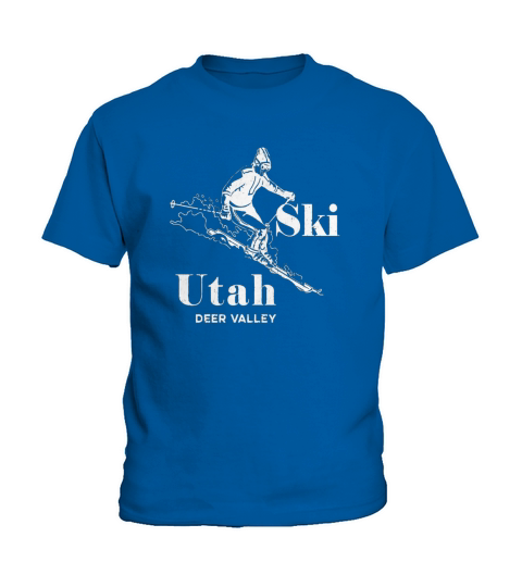 Vintage Utah T-Shirt Deer Valley Skiing Tee Kids T-Shirt